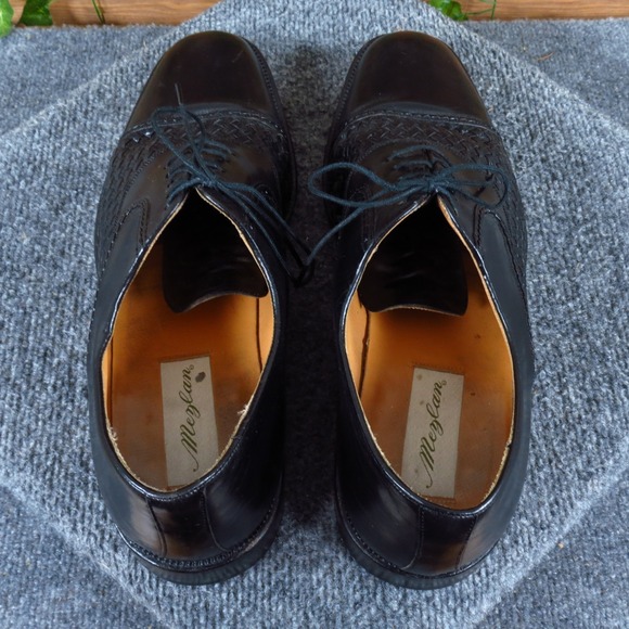 Mezlan San Juan Mens Woven Leather Derby Shoes Size 12 Formal Dress Black main image 6